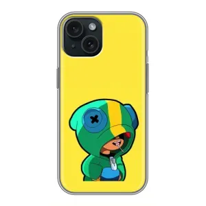 Чехол Бравл Старс для iPhone 15 (Леон (LEON))
