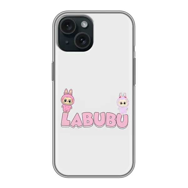 Чехол с рисунком «Логотип Лабубу» для iPhone 15 Чехол с рисунком «Логотип Лабубу» для iPhone 15