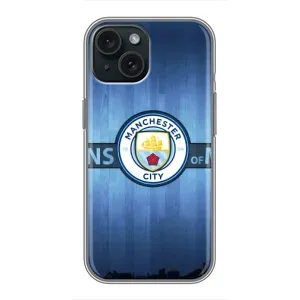Силіконові Чохли з принтом Футбол на iPhone 15 (ManCity)