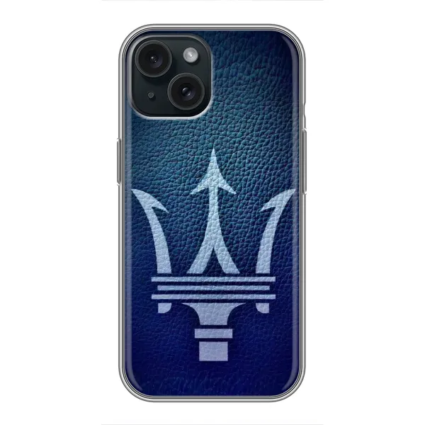 Чехол с рисунком «Лого Maserati» для iPhone 15