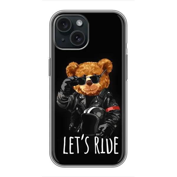 Чехол с рисунком «Модный Мишка» для iPhone 15
