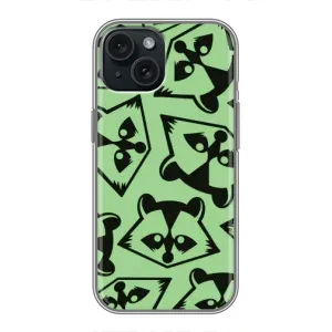 Силіконовий Чохол з Энотами на iPhone 15 (Мордочки Єнота)
