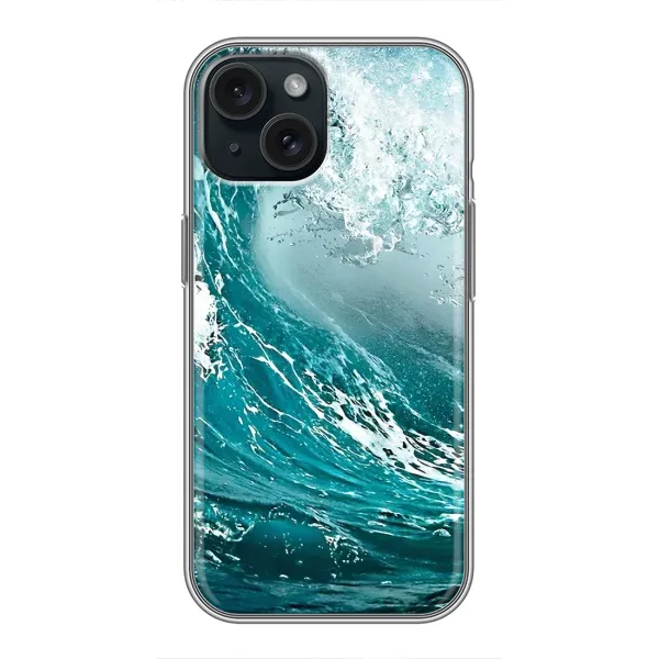 Чехол с рисунком «Морская волна» для iPhone 15