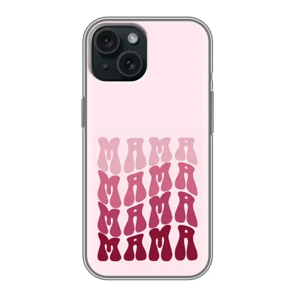 Чехол с рисунком «Надпись мама» для iPhone 15 Чехол с рисунком «Надпись мама» для iPhone 15