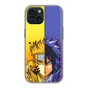 Купить Чохли на телефон з принтом Anime для iPhone 15 (Naruto Vs Sasuke)