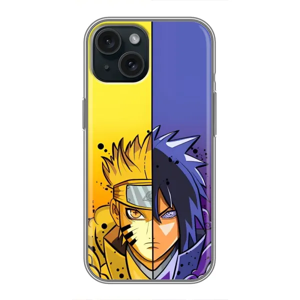 Чехол с рисунком «Naruto Vs Sasuke» для iPhone 15 Чехол с рисунком «Naruto Vs Sasuke» для iPhone 15