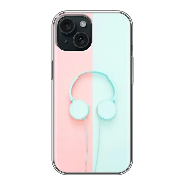 Чехол с рисунком «Наушники» для iPhone 15 Чехол с рисунком «Наушники» для iPhone 15