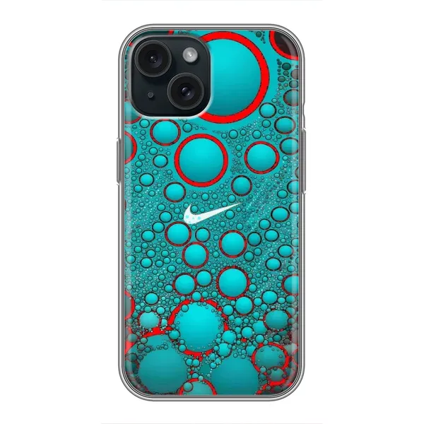 Чехол с рисунком «Найк зеленый» для iPhone 15