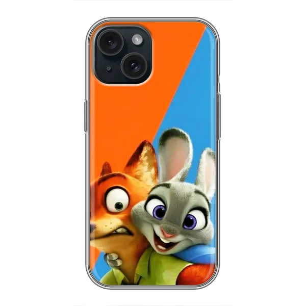 Чехол с рисунком «Ник и Хопс» для iPhone 15