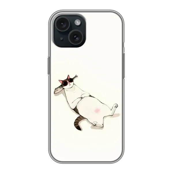 Чехол с рисунком «Отдых» для iPhone 15 Чехол с рисунком «Отдых» для iPhone 15