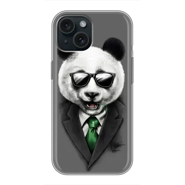 Чехол с рисунком «Панда в очках» для iPhone 15 Чехол с рисунком «Панда в очках» для iPhone 15