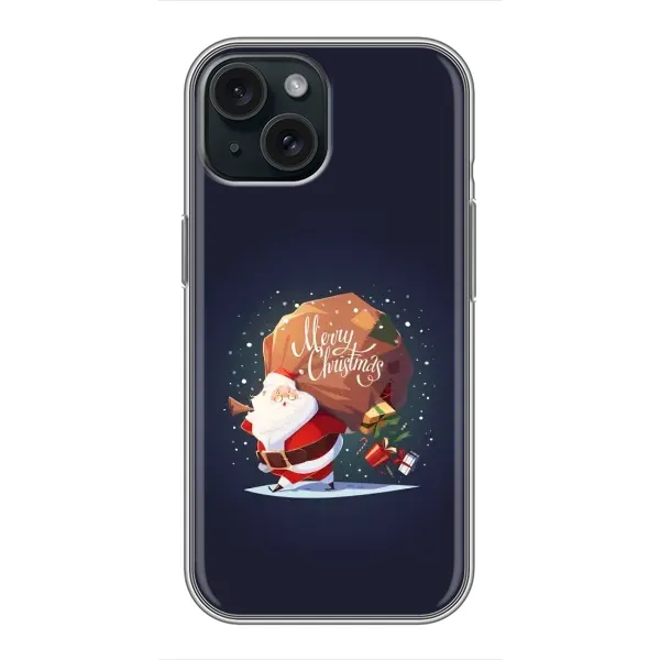 Чехол с рисунком «Подарки от Санты» для iPhone 15 Чехол с рисунком «Подарки от Санты» для iPhone 15