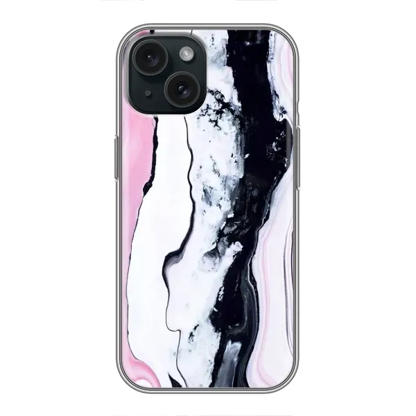 Чехол с рисунком «Розовый мрамор» для iPhone 15 Чехол с рисунком «Розовый мрамор» для iPhone 15