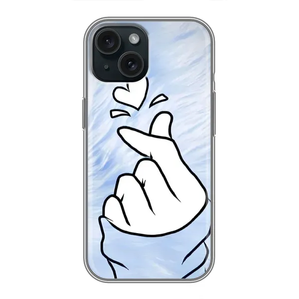 Чехол с рисунком «Сердечка знак» для iPhone 15 Чехол с рисунком «Сердечка знак» для iPhone 15