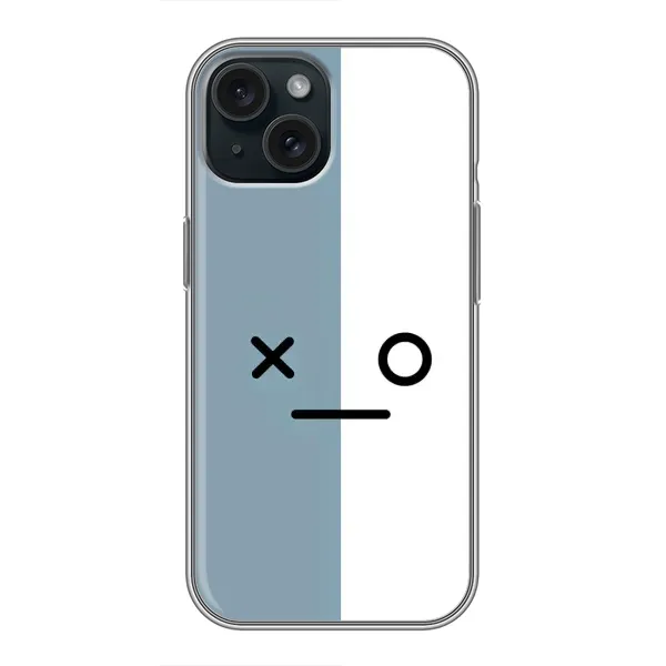Чехол с рисунком «Серо-белый» для iPhone 15 Чехол с рисунком «Серо-белый» для iPhone 15