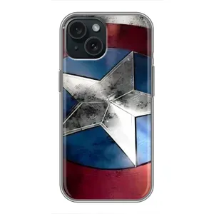 Чехол с Щитом Капитана Америки на iPhone 15 (Щит Капитана Америки)