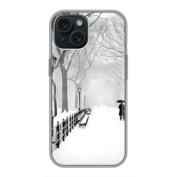 Чехол с рисунком «Снегом замело» для iPhone 15