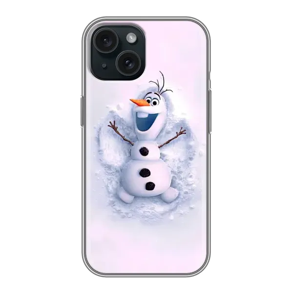 Чехол с рисунком «Снеговик Олов» для iPhone 15 Чехол с рисунком «Снеговик Олов» для iPhone 15