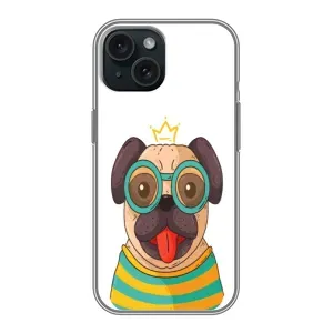 Бампер для iPhone 15 з картинкою "Песики" (Собака Король)
