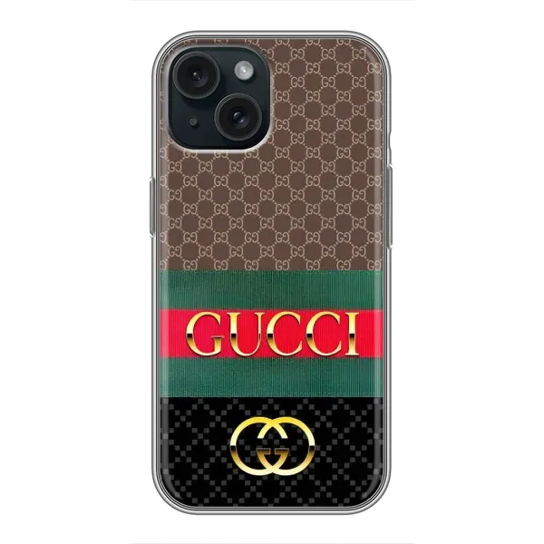 Чехол с рисунком «Стиль GUCCI» для iPhone 15