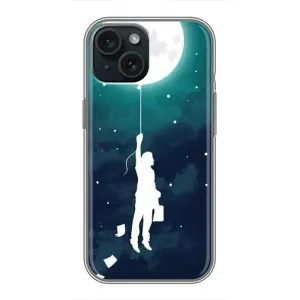 Чохол (ТПУ) з планетами на iPhone 15 (To The moon)