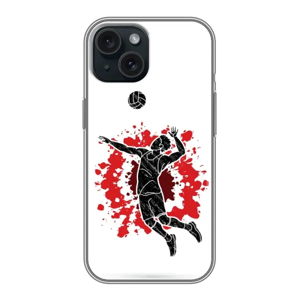 Чехол с рисунком «Волейболист» для iPhone 15 Чехол с рисунком «Волейболист» для iPhone 15