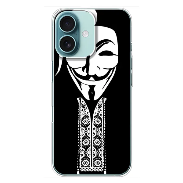 Чехол с рисунком «Анонимус» для iPhone 16 Plus Чехол с рисунком «Анонимус» для iPhone 16 Plus