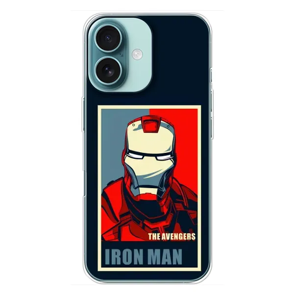 Чехол с рисунком «Art Iron man» для iPhone 16 Plus Чехол с рисунком «Art Iron man» для iPhone 16 Plus