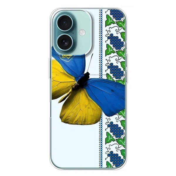 Чехол с рисунком «Бабочка» для iPhone 16 Plus Чехол с рисунком «Бабочка» для iPhone 16 Plus