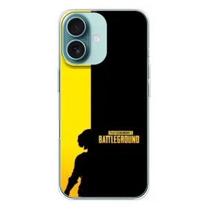Чохол (TPU) з картинкою "Лого Пабг" на Айфон 16 Плюс (Battlegrounds)