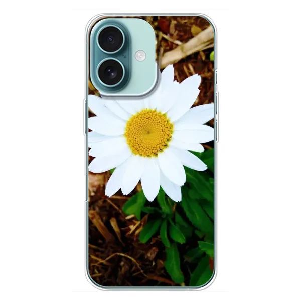 Чехол с рисунком «Белая ромашка» для iPhone 16 Plus Чехол с рисунком «Белая ромашка» для iPhone 16 Plus