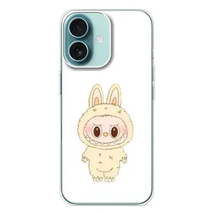 Чехол с принтом Лабубу для iPhone 16 Plus (Бежевый Лабубу)