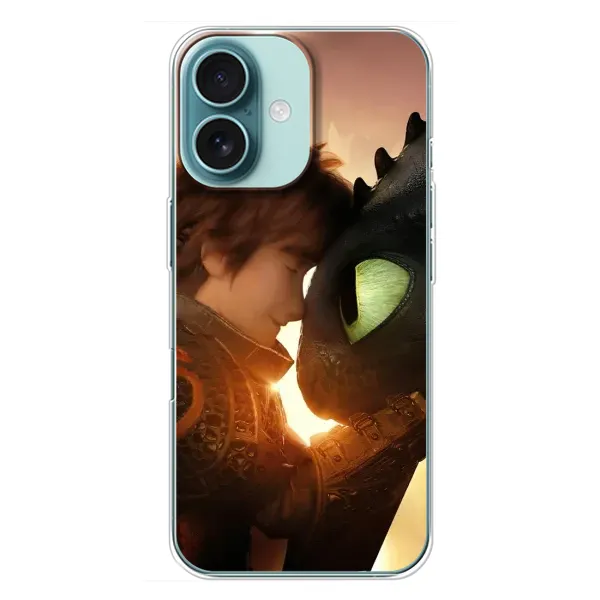 Чехол с рисунком «Беззубик и Иккинг» для iPhone 16 Plus Чехол с рисунком «Беззубик и Иккинг» для iPhone 16 Plus