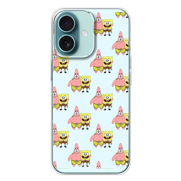 Чехол с рисунком «Боб и Патрик» для iPhone 16 Plus Чехол с рисунком «Боб и Патрик» для iPhone 16 Plus