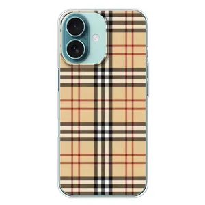 Чехол с рисунком «Burberry стиль» для iPhone 16 Plus