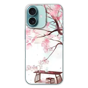 Чехол с принтом САКУРЫ на iPhone 16 Plus (Чайная церемония)