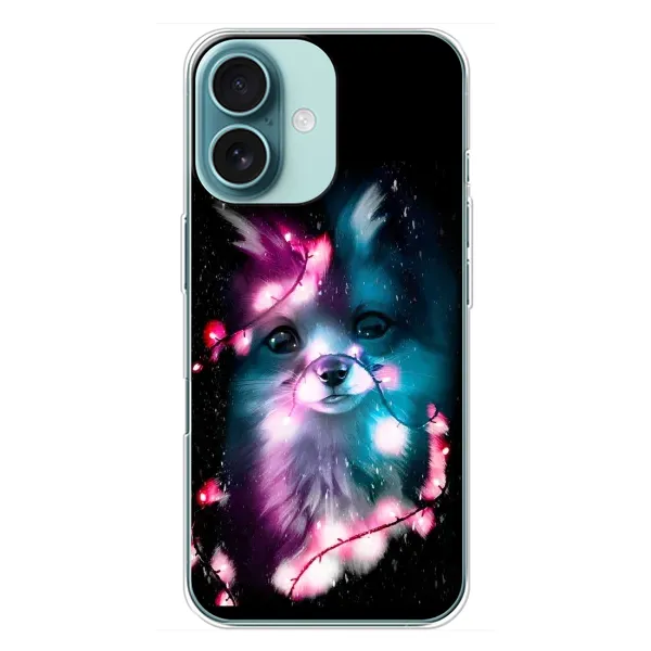 Чехол с рисунком «Черная Лиса» для iPhone 16 Plus Чехол с рисунком «Черная Лиса» для iPhone 16 Plus