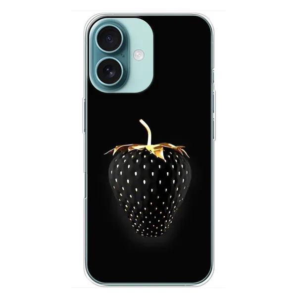 Чехол с рисунком «Чёрная клубника» для iPhone 16 Plus Чехол с рисунком «Чёрная клубника» для iPhone 16 Plus