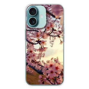 Чехол с принтом САКУРЫ на iPhone 16 Plus (Цветущая сакура)