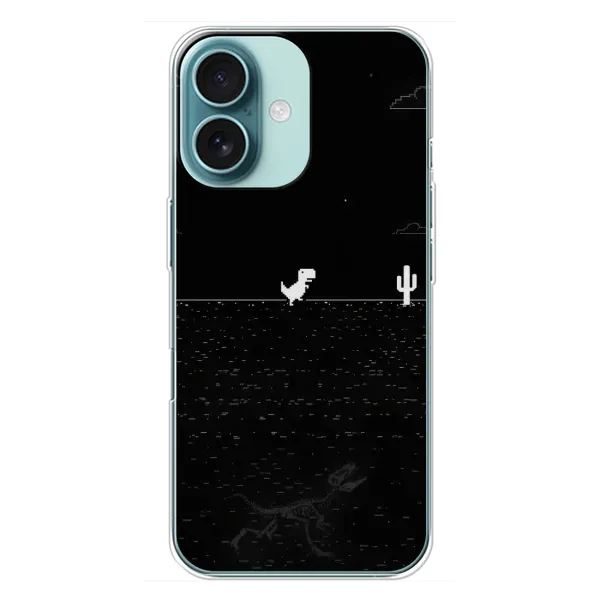 Чехол с рисунком «Динозаврик» для iPhone 16 Plus Чехол с рисунком «Динозаврик» для iPhone 16 Plus