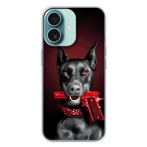 Чохол ДОБЕРМАН для iPhone 16 Plus (Доберман злий)