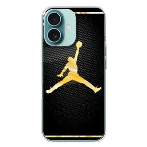Силиконовый Чехол Nike Air Jordan на Айфон 16 Плюс (Джордан 23)