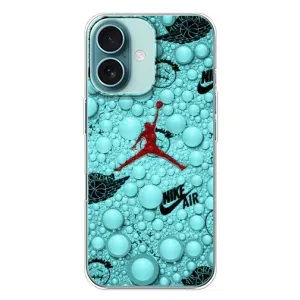Силиконовый Чехол Nike Air Jordan на Айфон 16 Плюс (Джордан Найк)