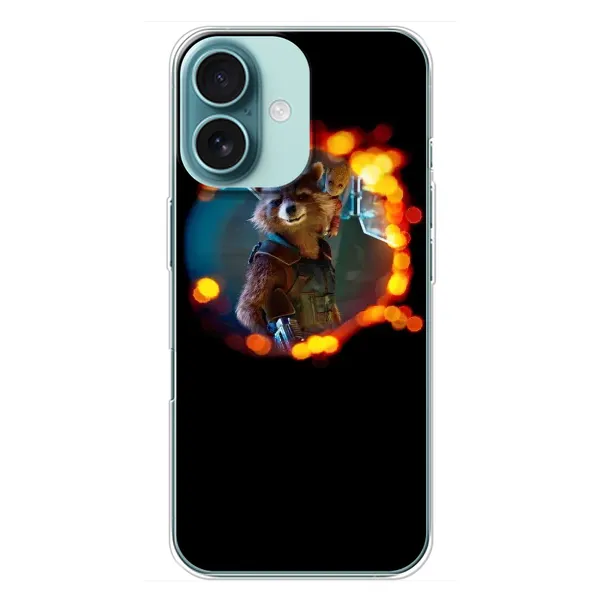 Чохол з малюнком «Енот Ракета» для iPhone 16 Plus