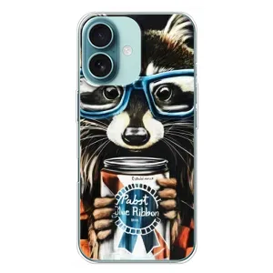 Силіконовий Чохол з Энотами на iPhone 16 Plus (Єнот в окулярах)