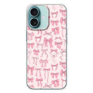 Чохол банти для iPhone 16 Plus (Фон бантики)