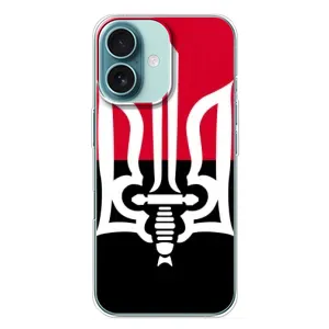 Чехлы УПА (Красно-Чёрный) на iPhone 16 Plus (Герб Украины)