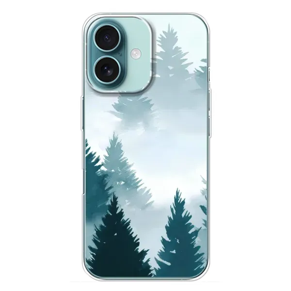 Чехол с рисунком «Горный лес» для iPhone 16 Plus