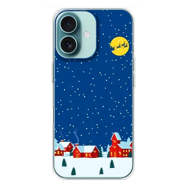 Чехол с рисунком «Город в снегу» для iPhone 16 Plus Чехол с рисунком «Город в снегу» для iPhone 16 Plus