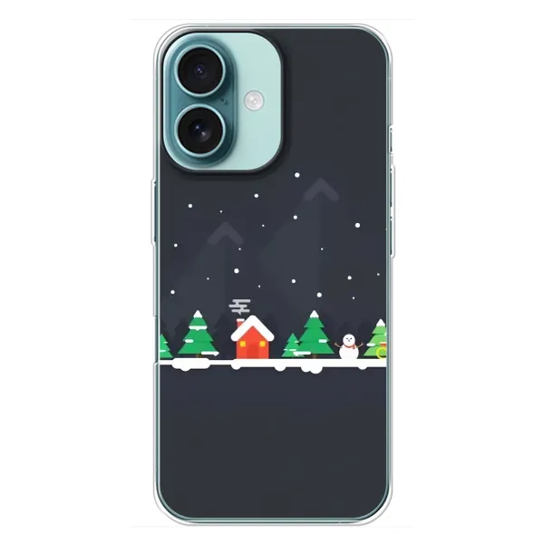 Чехол с рисунком «Город зимний» для iPhone 16 Plus Чехол с рисунком «Город зимний» для iPhone 16 Plus